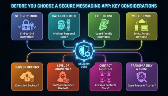 things to consider before using secure messaging apps
