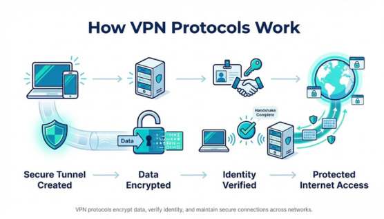 how do vpn protocols work