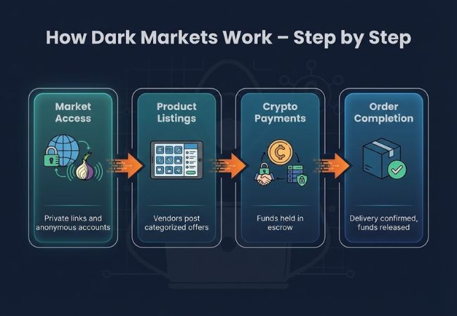 how dark markets work