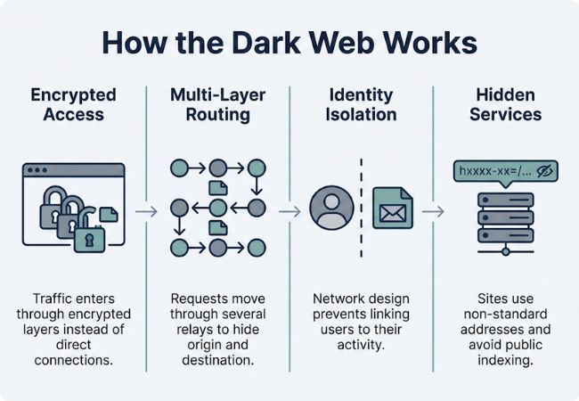 how the dark web works