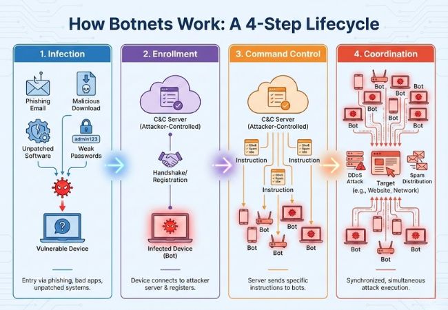 how do botnets Work