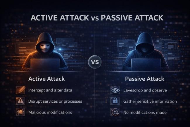 active attack vs passive attack