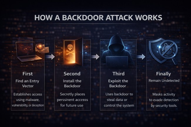 how a backdoor attack works