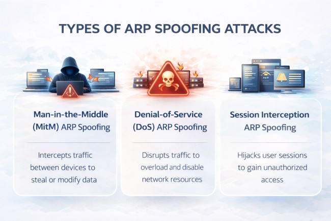 types of arp spoofing attack