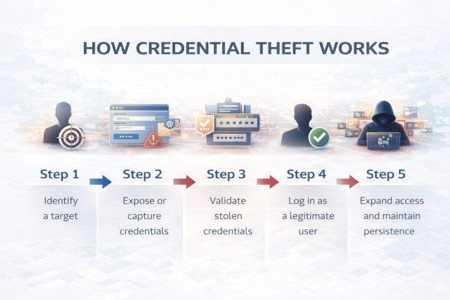 how credential theft works