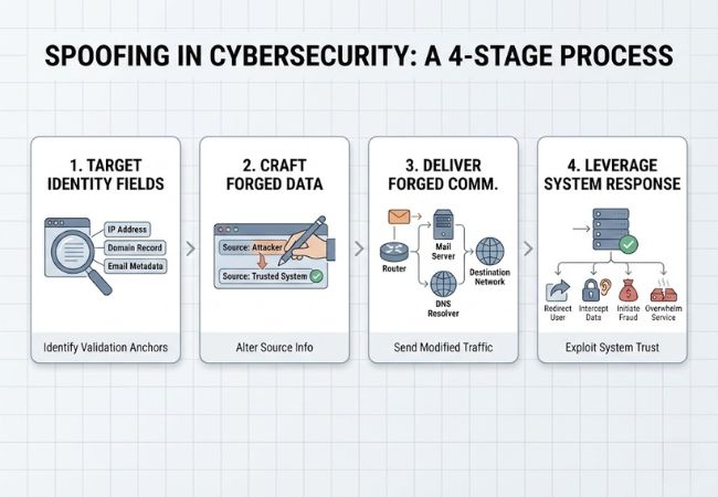 how does spoofing work in cyber security