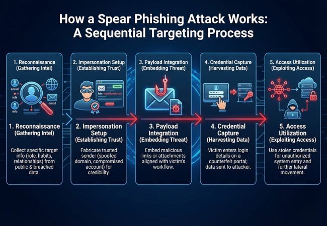 how does spear phishing attack work