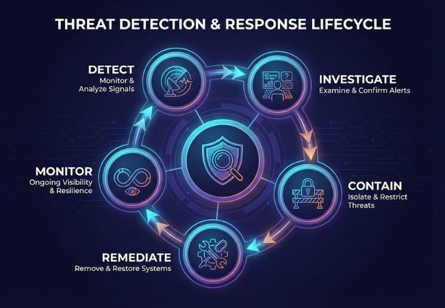 how does threat detection and response work
