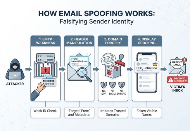 how does email spoofing work