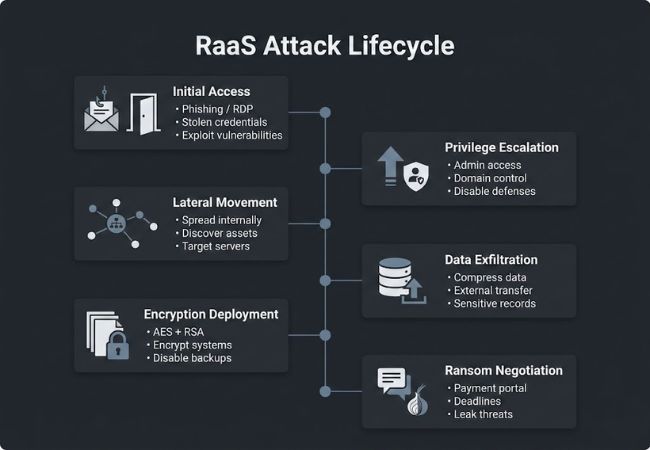 how does raas attack unfold