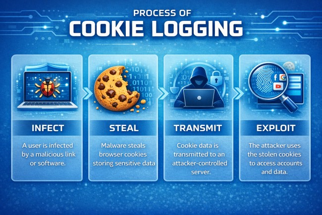 process of cookie logging attack
