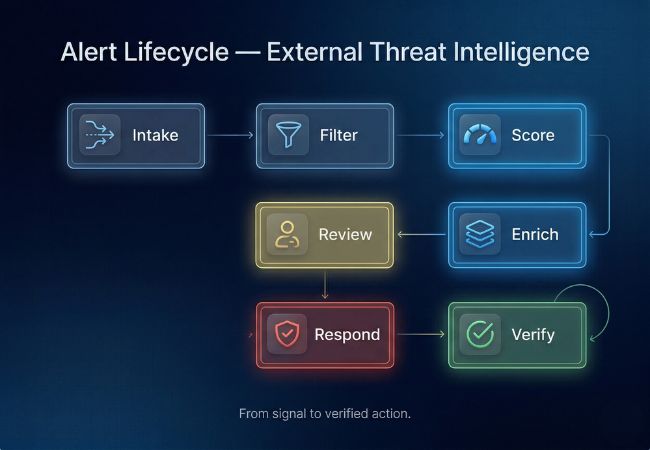 external threat intelligence alert lifecycle flow