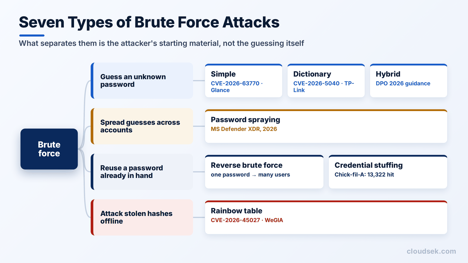 seven types of brute force attacks