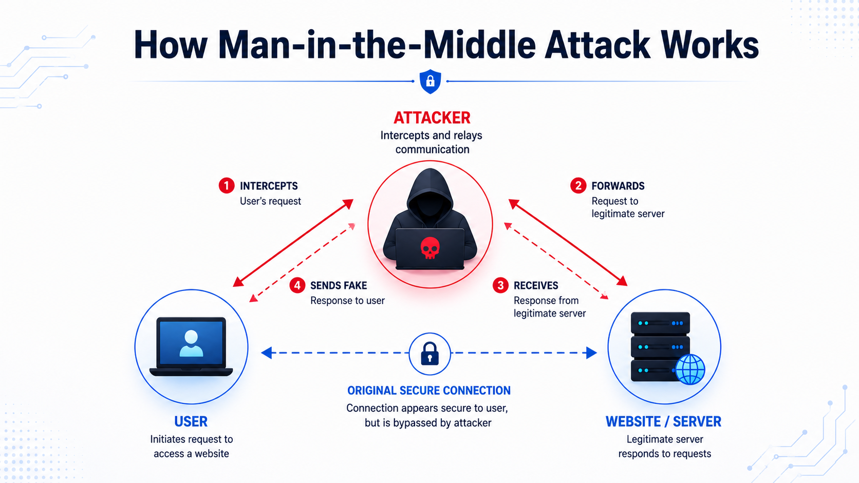 how does a man in the middle attack work