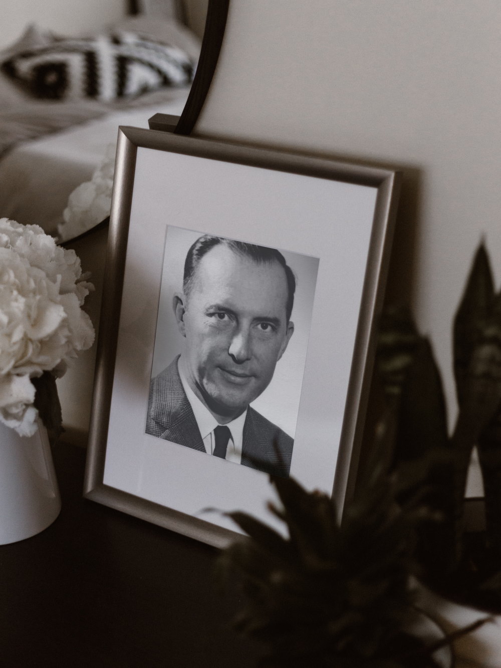 Derek Prince teaching displayed on a tablet