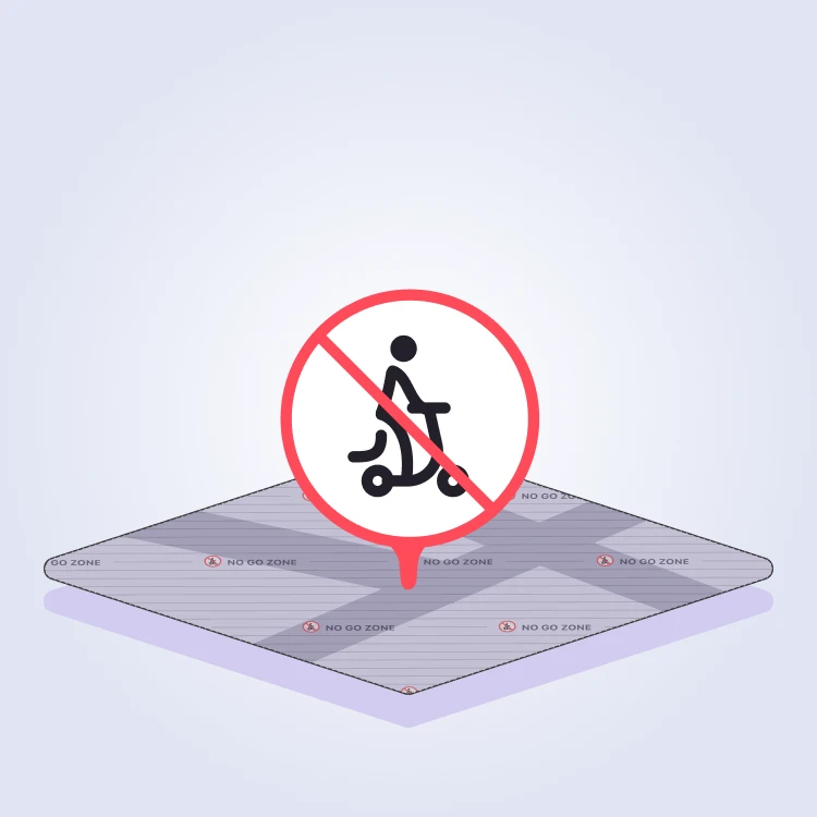 Do not ride in prohibited areas