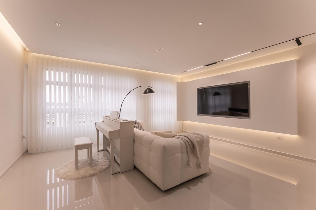 HDB BTO Interior Design with lighting on by SEDS Interior