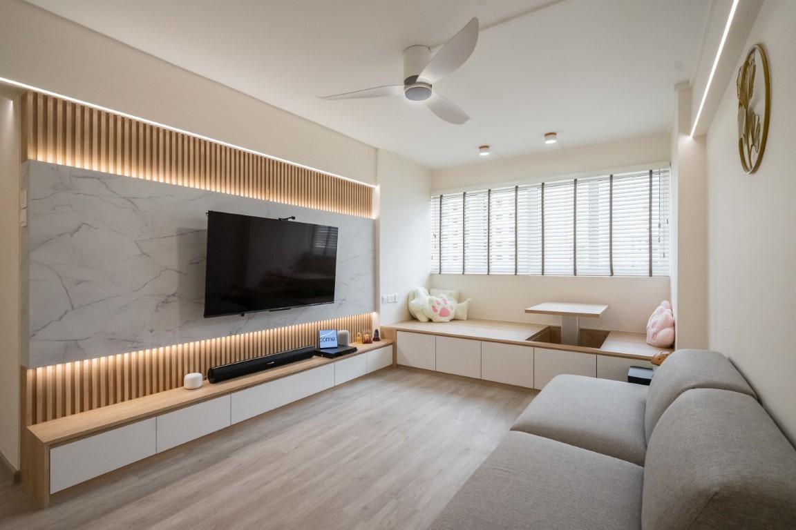 HDB Resale Interior Design by Design 4 Space: https://www.homematch.sg/interior-designers-contractors/design-4-space-c27