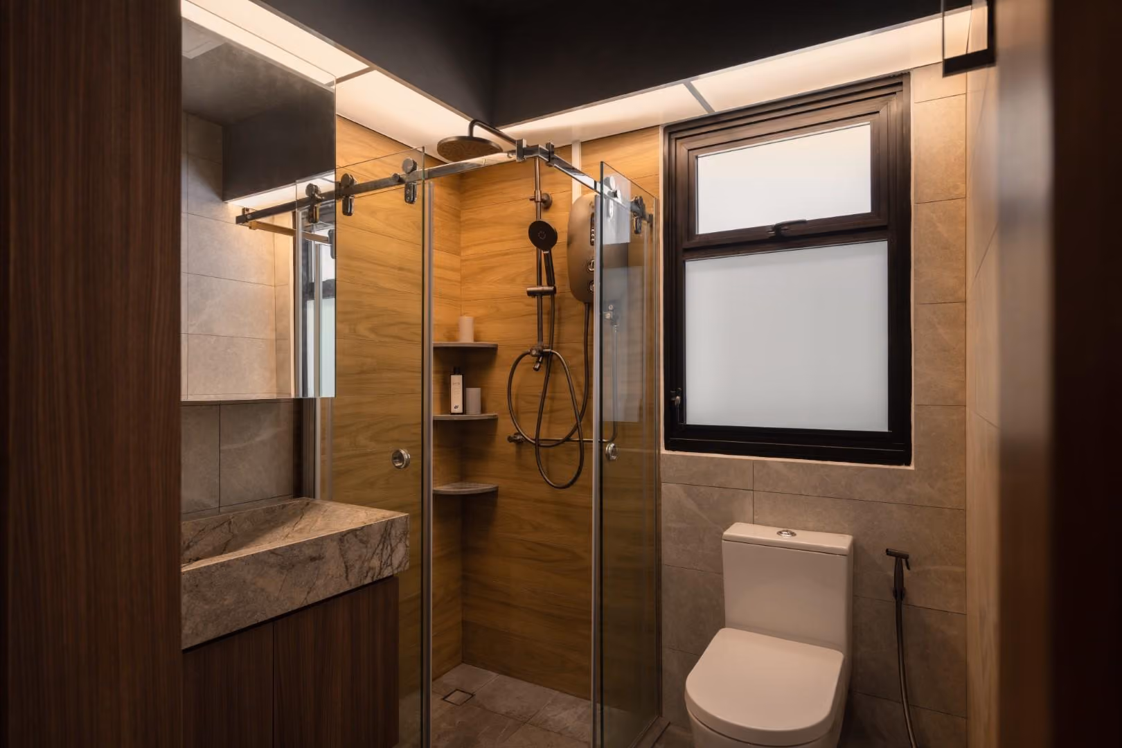 2 Room Flexi BTO Bathroom Interior Design by Ovon Design: https://www.homematch.sg/interior-designers-contractors/ovon-design-c92