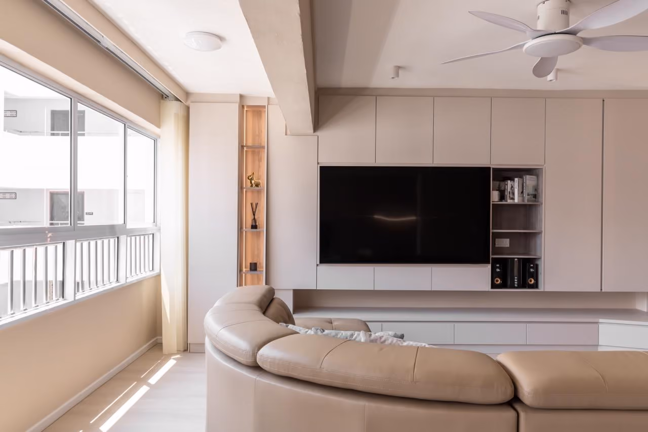 5 Room HDB Resale Renovation that cost $70,000 by Kraftsmen Carpentry: https://www.homematch.sg/interior-designers-contractors/kraftsmen-carpentry-c192