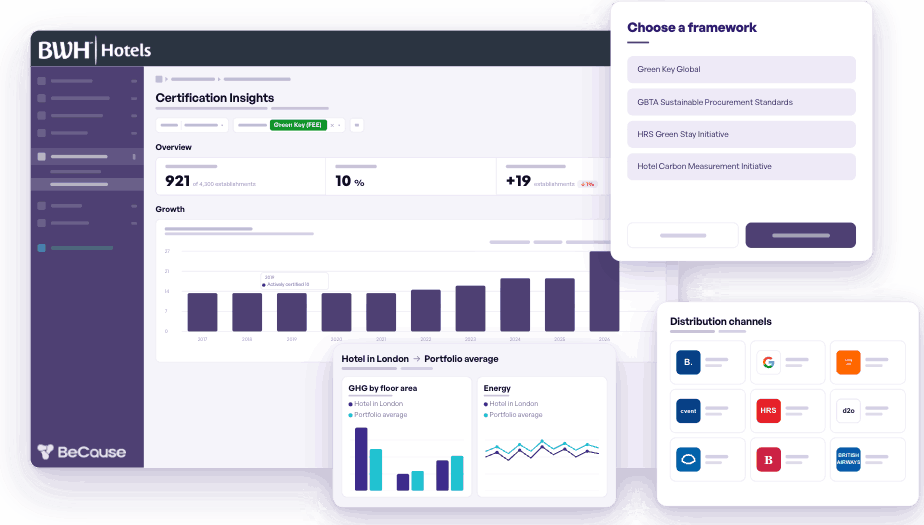 BeCause platform — certification insights dashboard