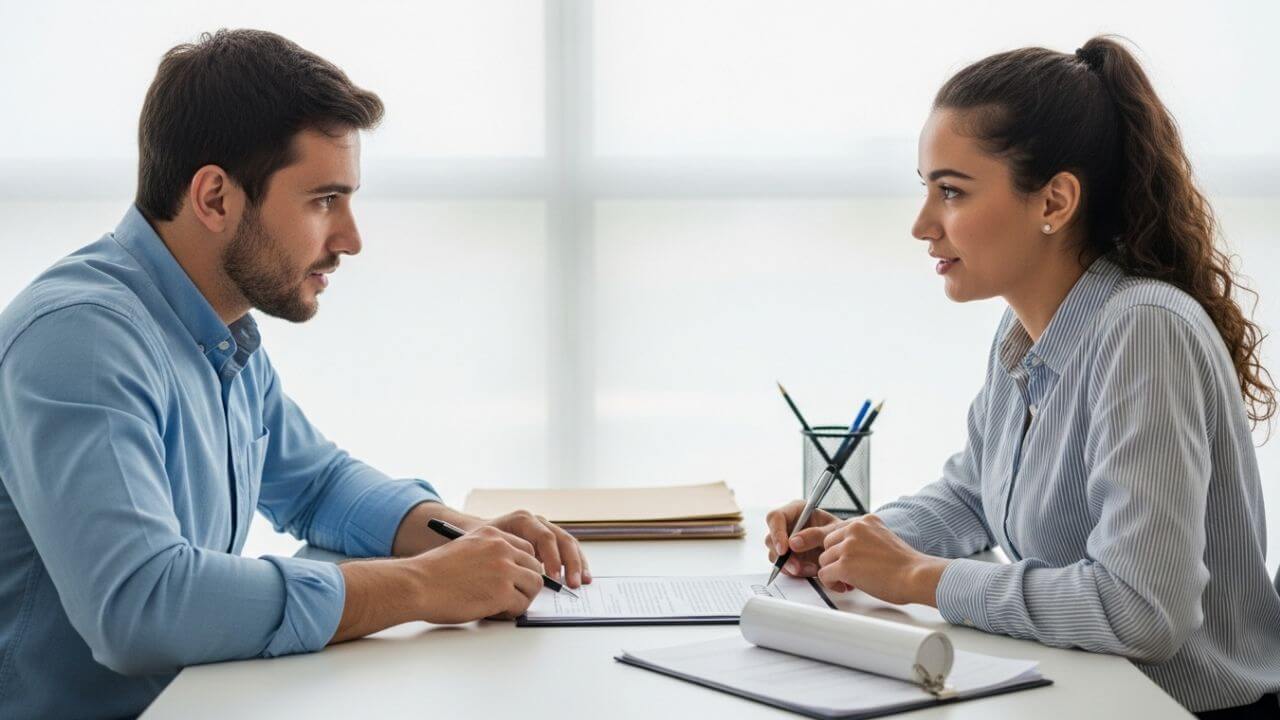 locador e locatária discutem modelo de contrato de locação de imóvel