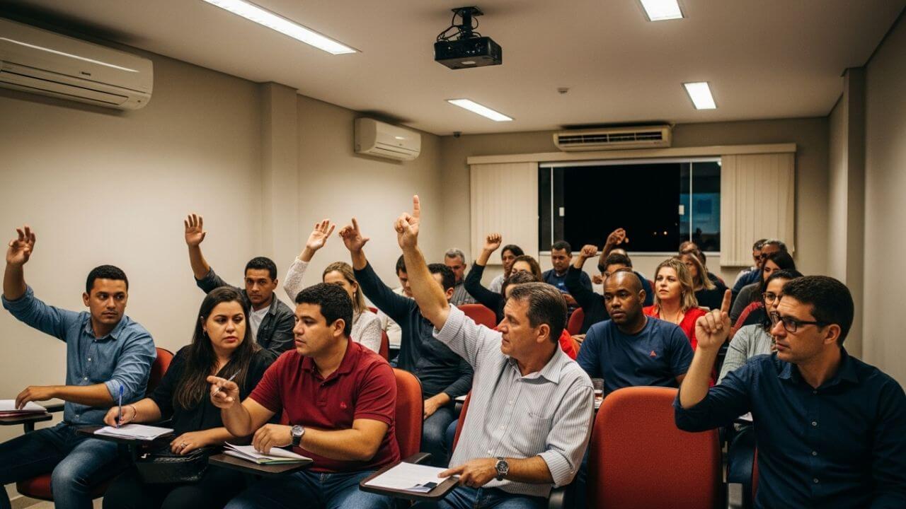 moradores votam impugnação de assembleia de condomínio
