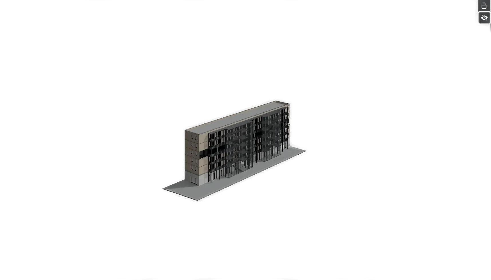 Plain architectural model in an online viewer