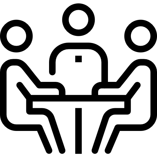 icon with meeting people
