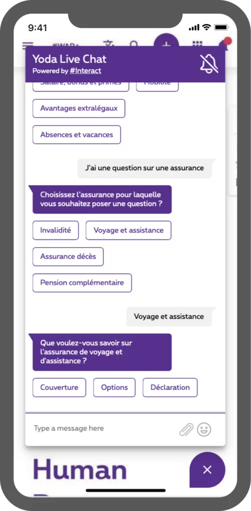 YODA's insurance entity fallback in French
