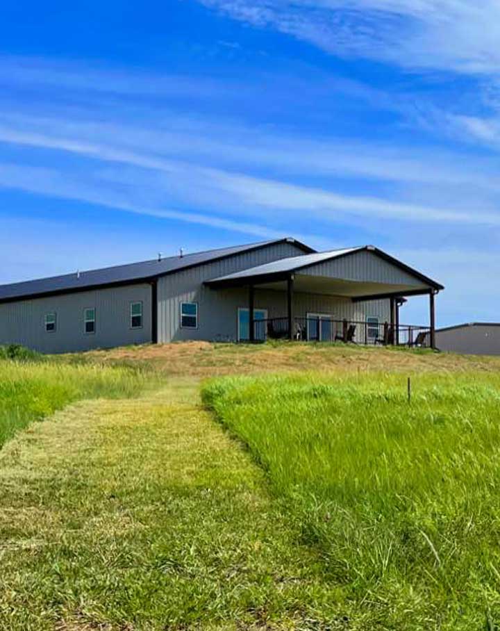 lodge exterior in summer