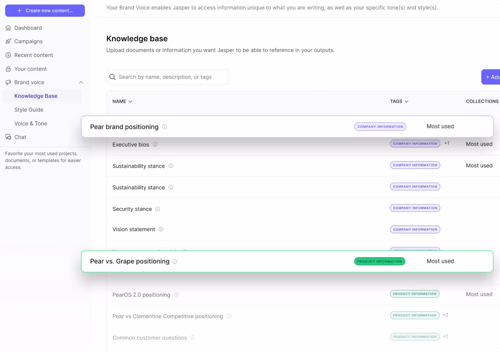 Jarvis AI Content Creation Features screenshot