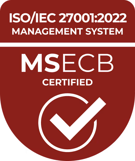 ISO/IEC 27001:2022 Management System certified by MSECB