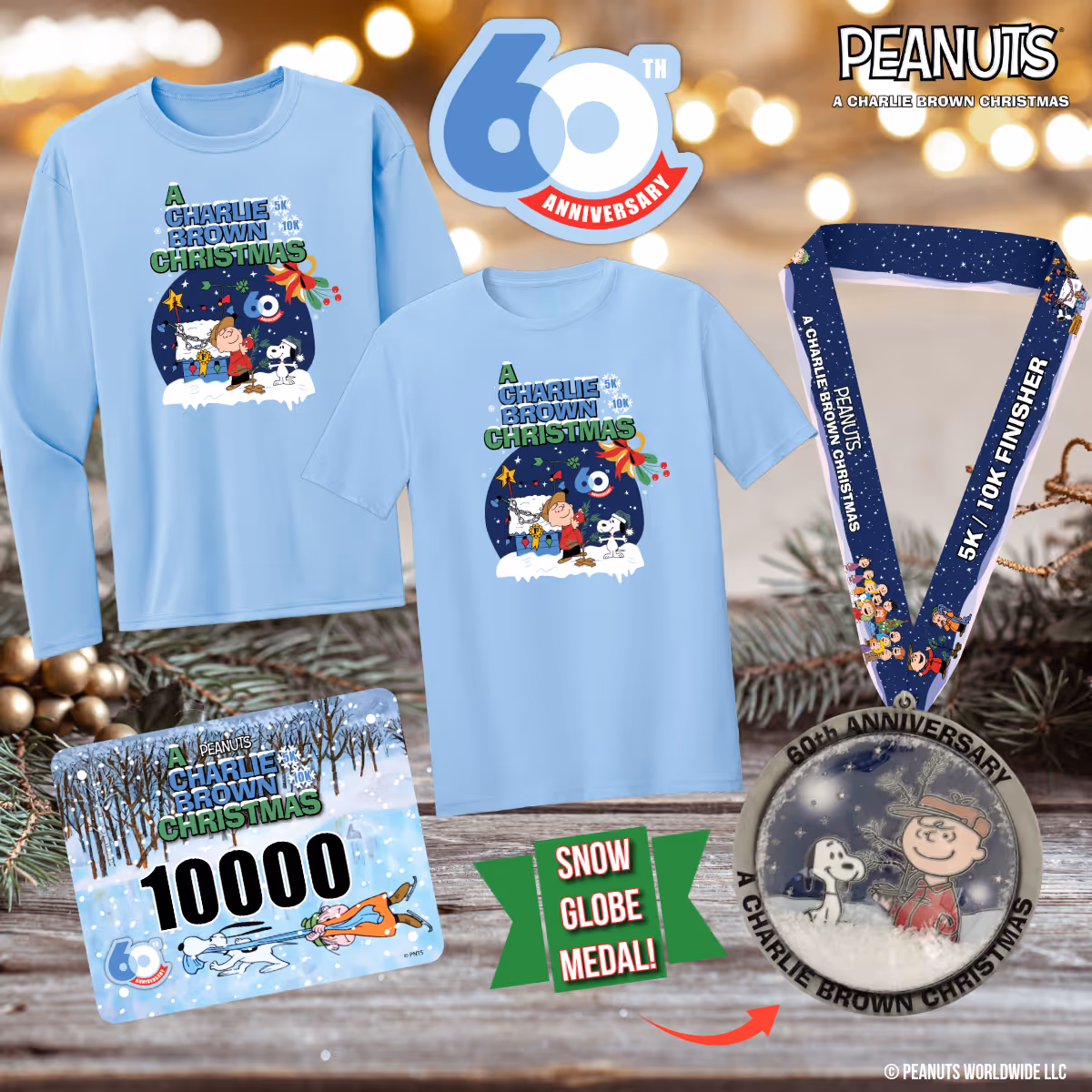 Charlie Brown 5k 60th Anniversary Swag