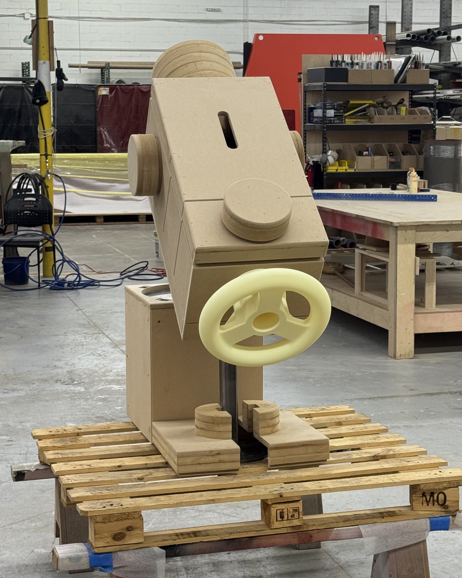 Full-scale MDF mockup for a themed vehicle