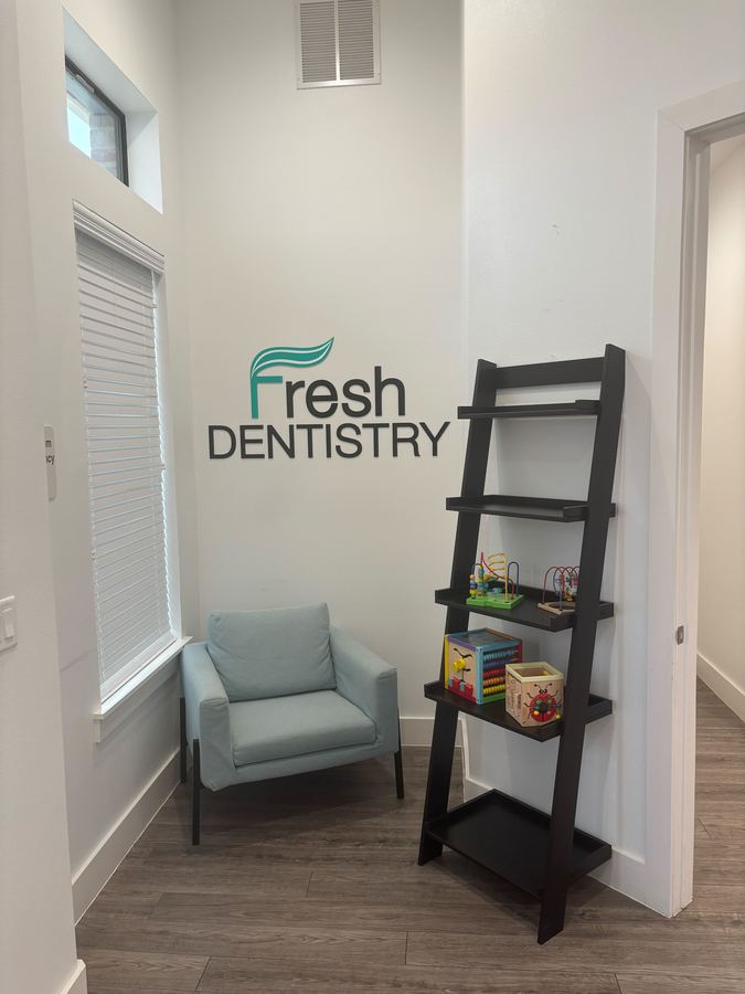 Dental office network closet installed by Darkhorse Tech at Fresh Dentistry in Dallas, TX
