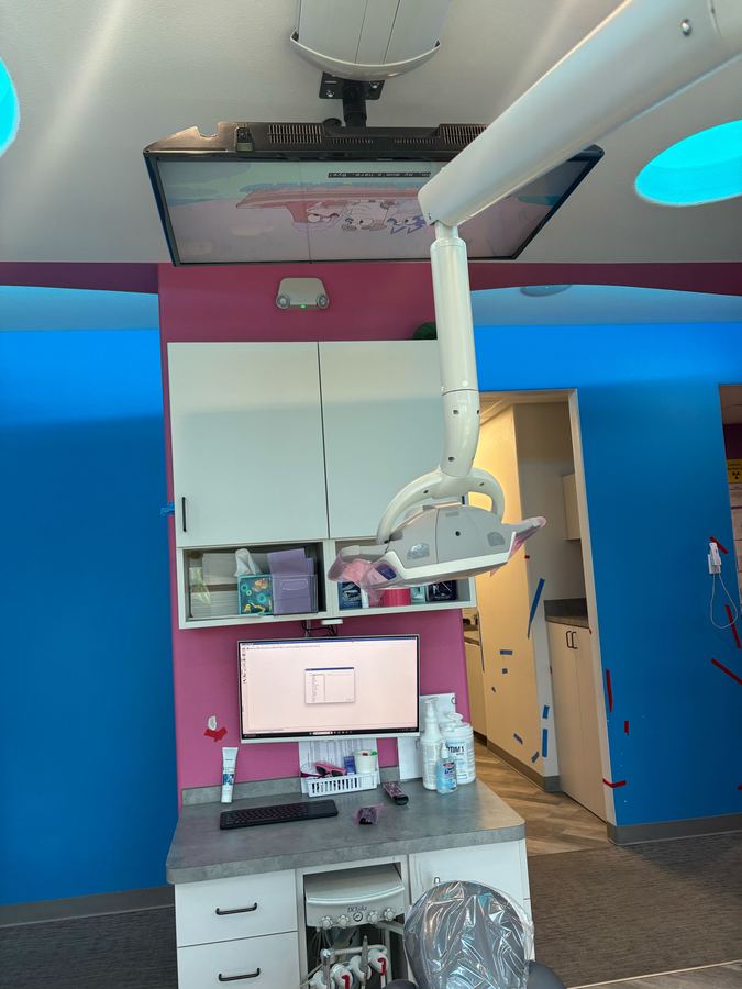 Pediatric treatment room at Saginaw Kids Dentistry, supported by Darkhorse Tech managed IT services