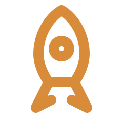 Rocket icon symbolizing Darkhorse Tech's IT support for 500+ dental startup practices