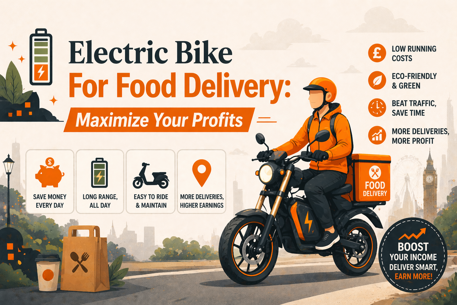 Electric Bike For Food Delivery: Maximize Your Profits