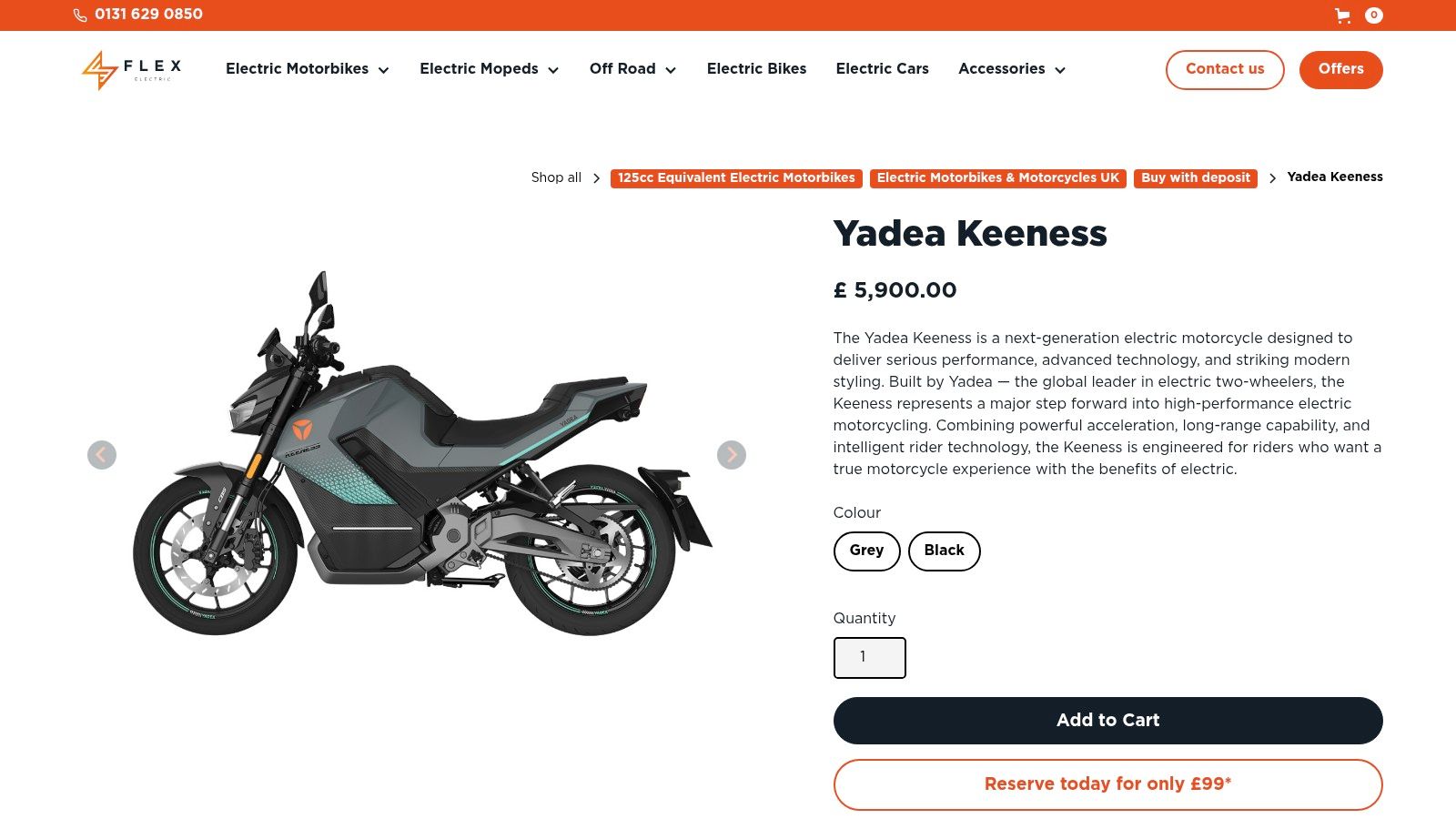 Screenshot from https://www.flexelectric.co.uk/product/yadea-keeness