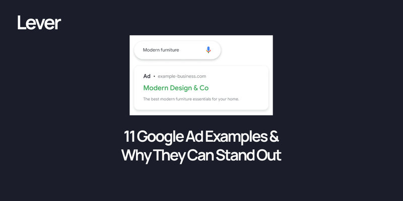 11 Google Ad Examples & Why They Can Stand Out | Lever Digital