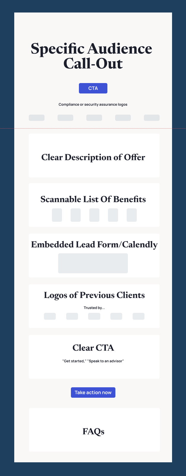 example of high converting b2b landing page