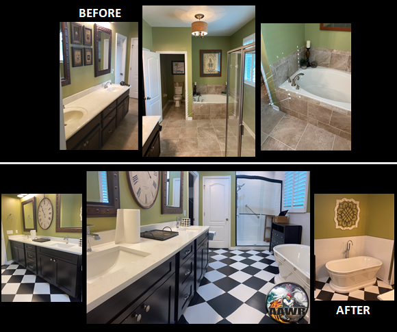 Standard bathroom complete conversion remodel