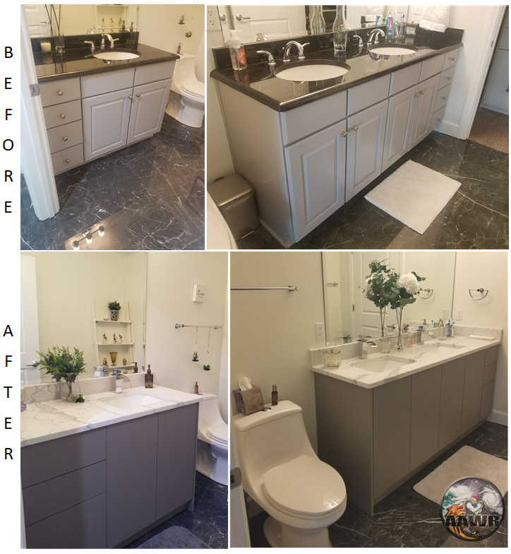 Bathroom Remodel Marble Countertops