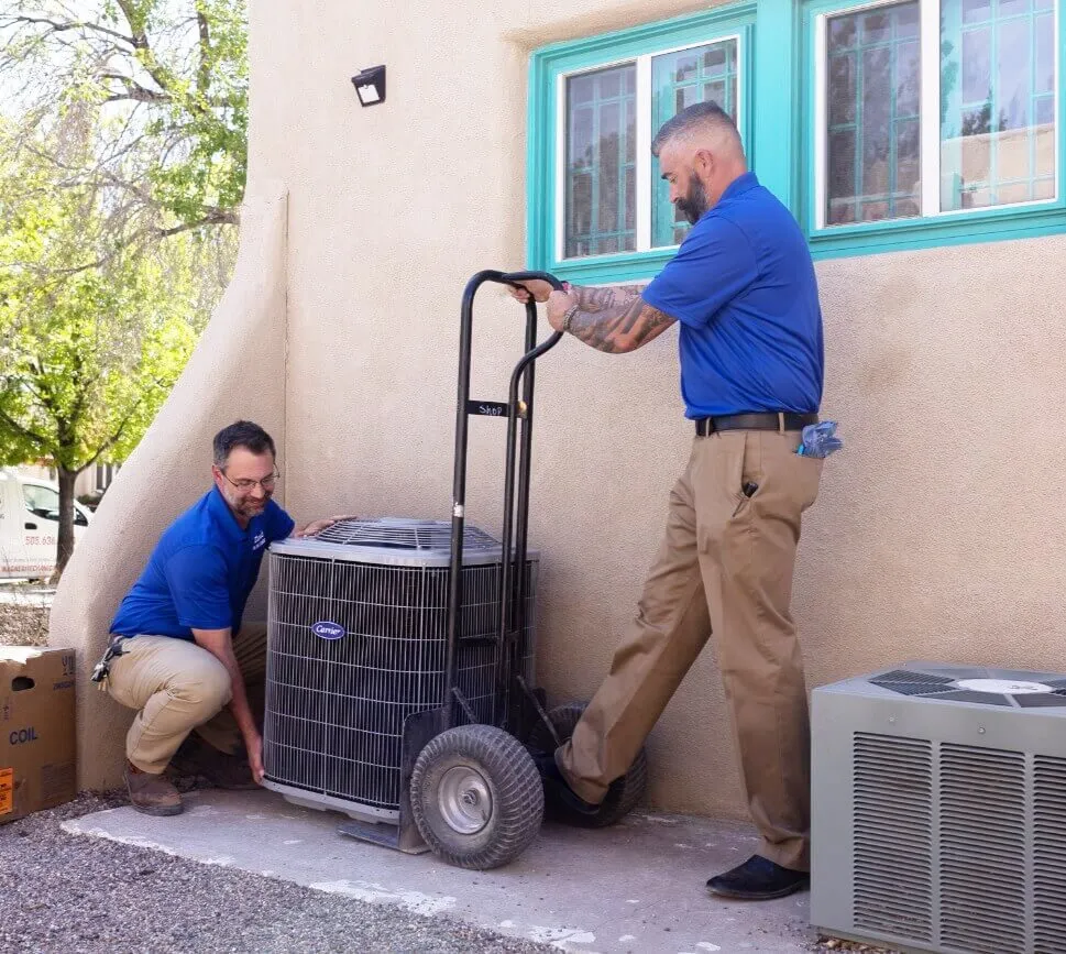 stans team installing a HVAC unit