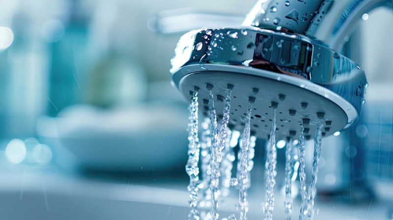 Showerhead with running water