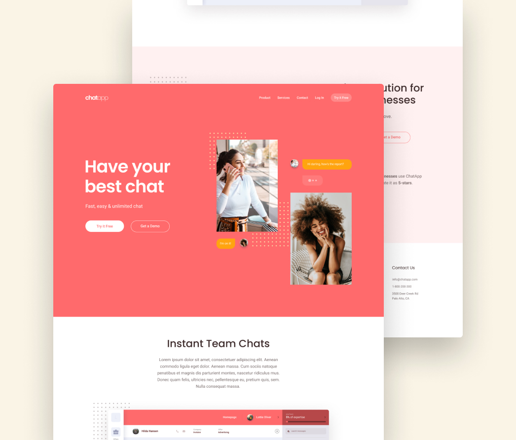 A mockup of a project