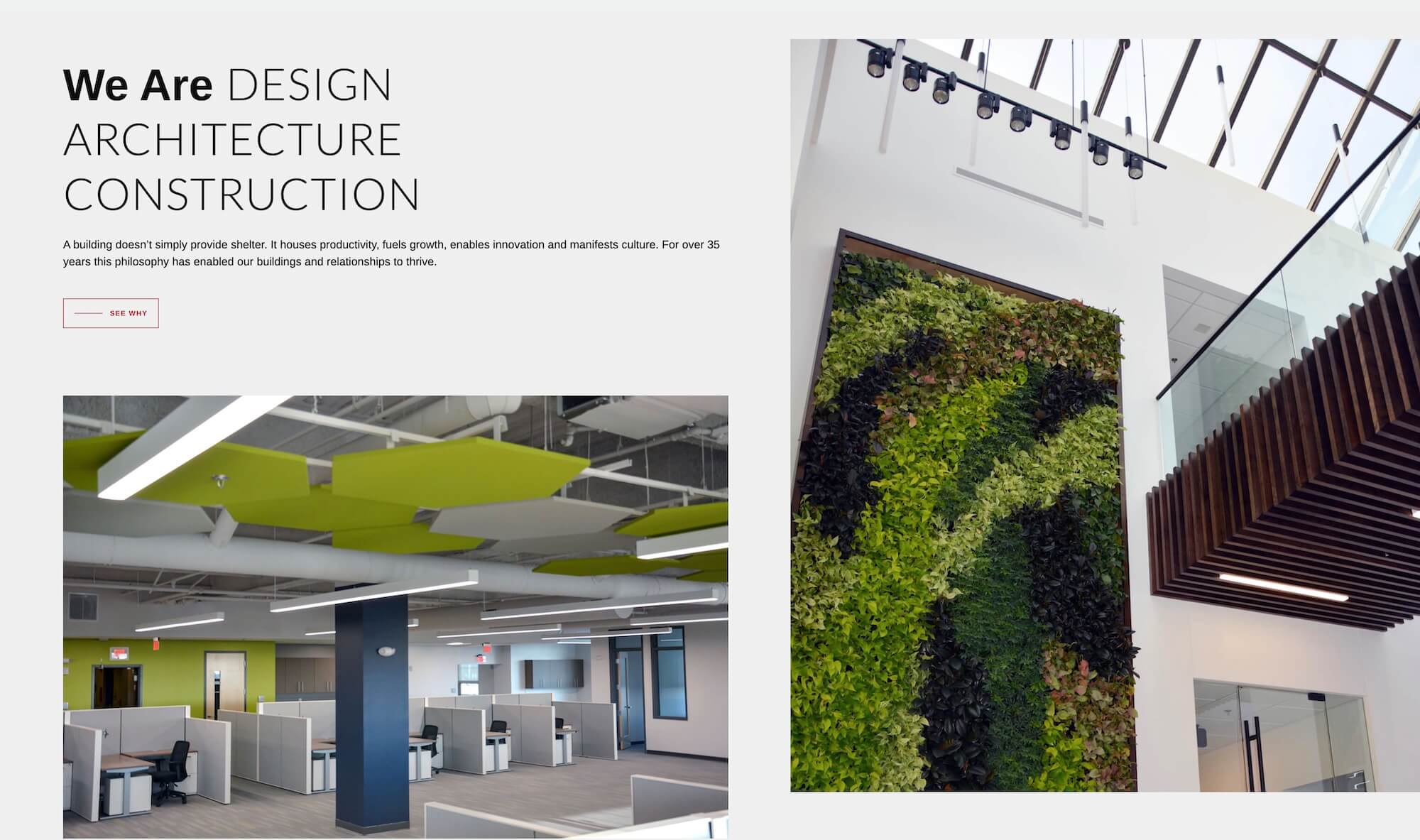 website example of masonry layout with vivid images