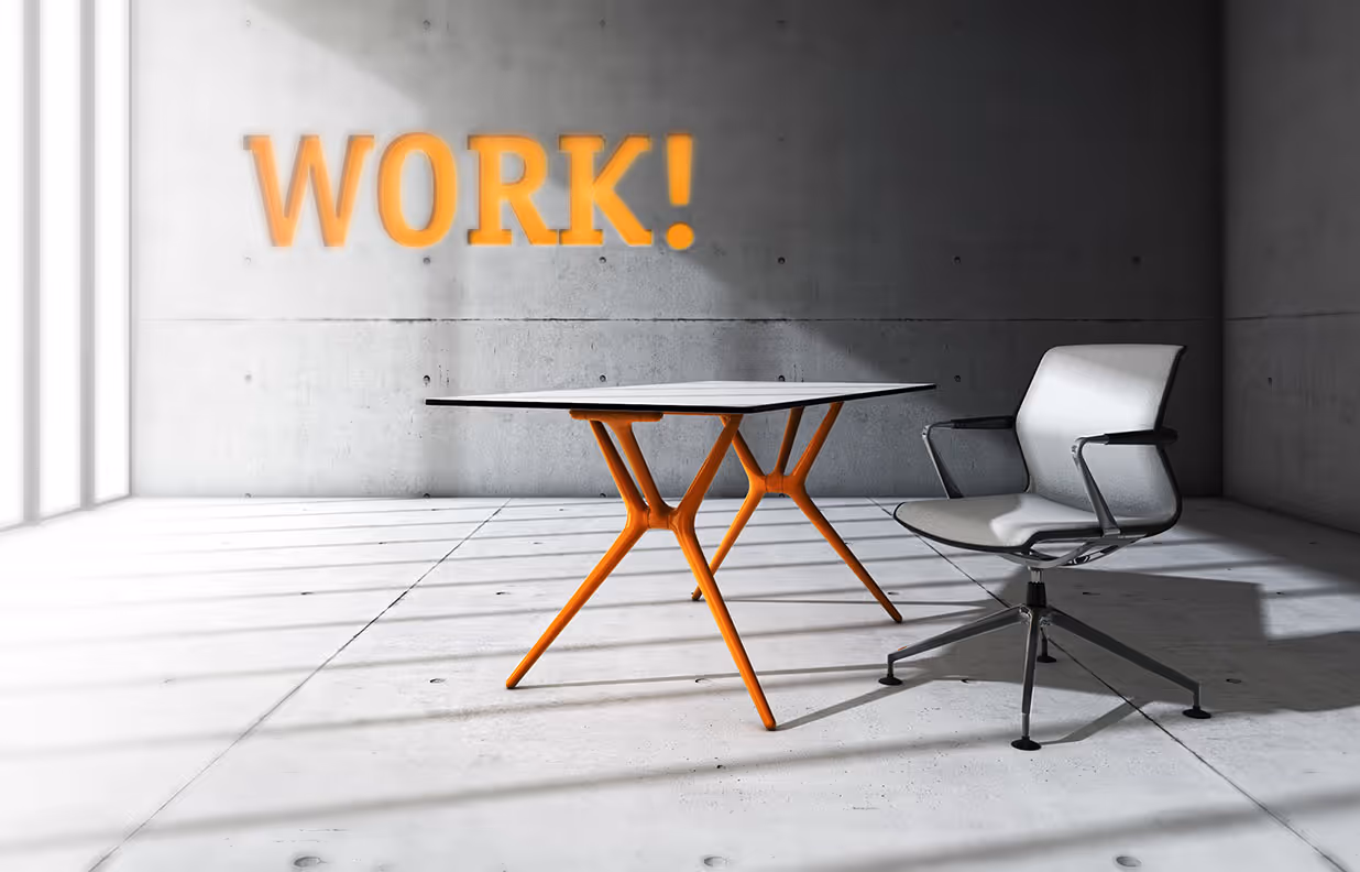 3D-Visualisierung einer Büroumgebung